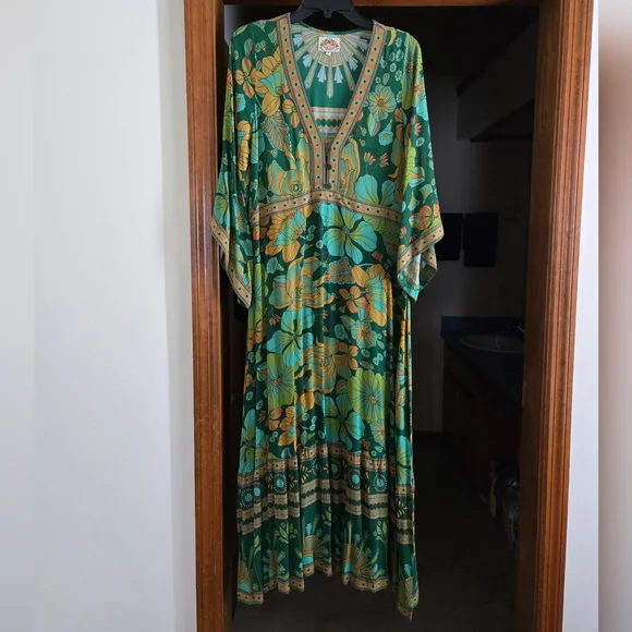 Nine Lives Bazaar Emerald  Empire Dress SZ 10 - Picture 4 of 12